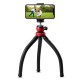 AGARO MTP 310 Flexible Gorillapod Tripod with Aluminum Ball Head, up to 2 kgs Load Capacity, Flexible Legs and Smart Phone Holder, Red,Black