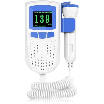 K-Life Model FD-101 Heartbeat Rate Detection Monitor with in-Built Speaker Fetal Doppler (White)