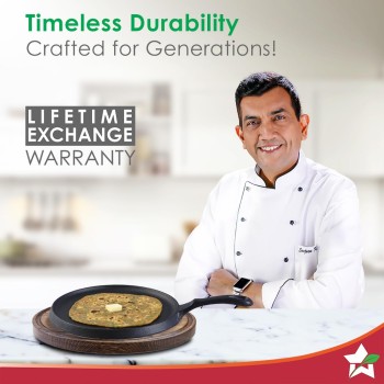 Wonderchef Forza Cast-Iron 25 cm Dosa Tawa Pan | Pre-Seasoned Cookware | Induction Friendly | 3.8 mm| with Lifetime Exchange Warranty Wonderchef Forza Cast-Iron 25 cm Dosa Tawa Pan | Pre-Seasoned Cookware | Induction Friendly | 3.8 mm| with Lifetime Exchange Warranty