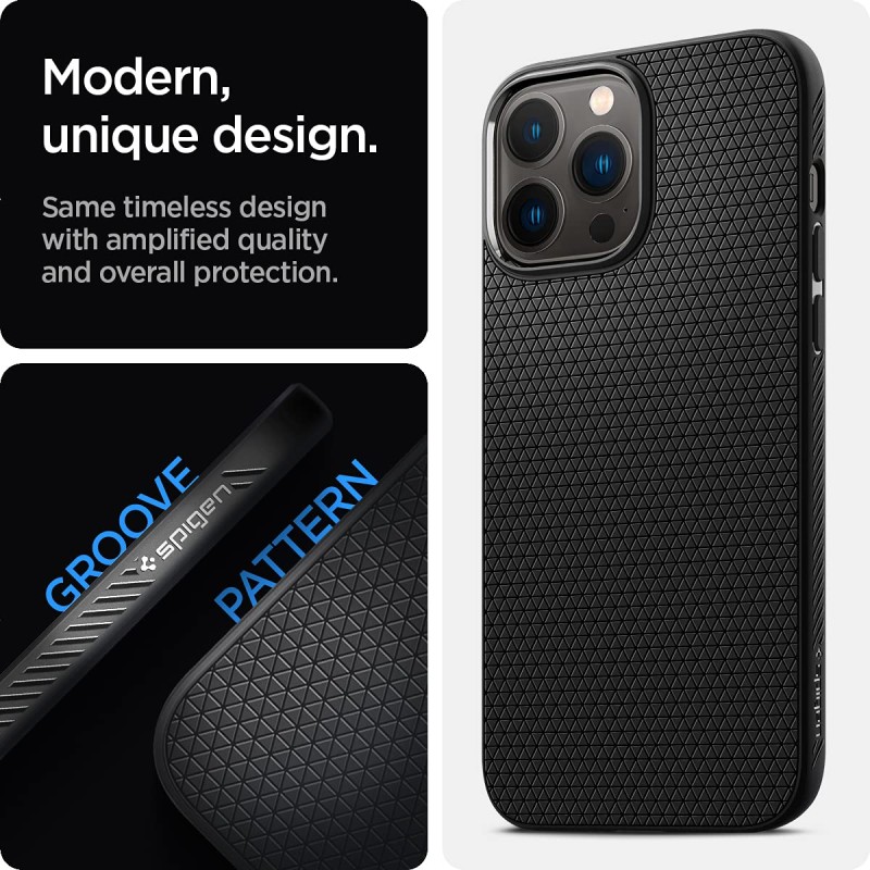 Spigen Liquid Air Back Cover Case Compatible with iPhone 13 Pro Max (TPU | Matte Black) Spigen Liquid Air Back Cover Case Compatible with iPhone 13 Pro Max (TPU | Matte Black)