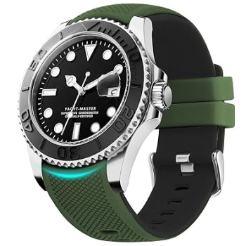 Fullmosa 22mm Watch Bands Compatible with Samsung Galaxy Watch 46mm/Samsung Gear S3 Classic, Huawei Watch GT 2 46mm, White & Black