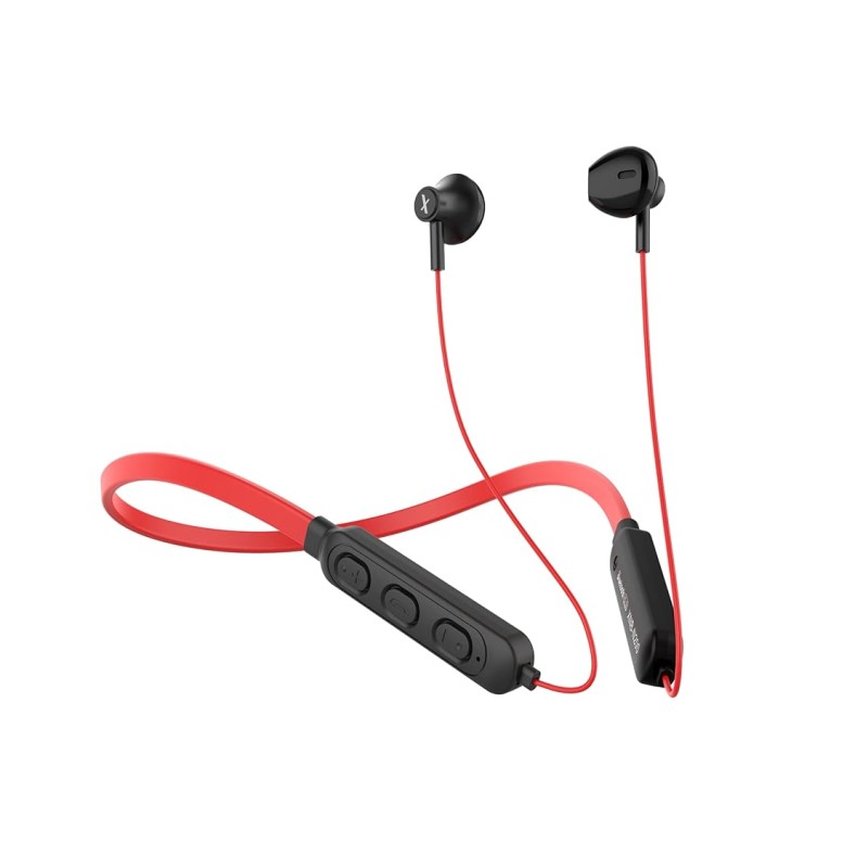 Flix (Beetel) Thunder Lite 1100 Bluetooth Wireless in Ear Earphones with Mic (Red)