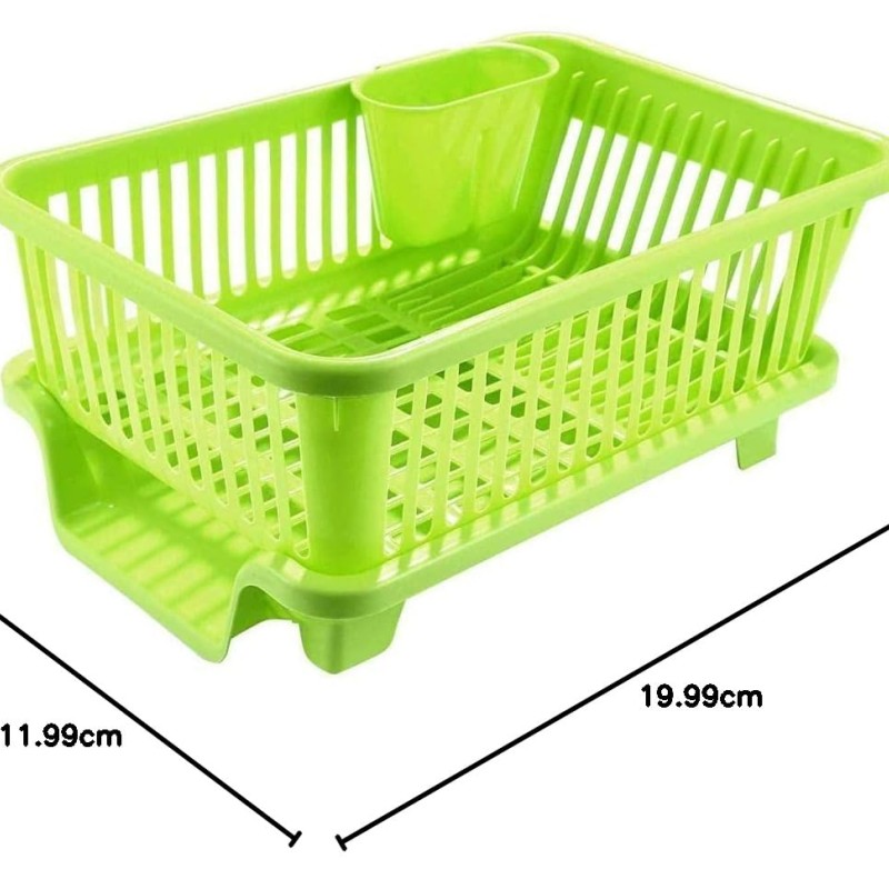 ROKOO Omkar s 3 in 1 Kitchen Sink Dish Drainer Drying Rack Utensils Washing Holder Plastic Basket Organizer with Tray and Utensil Cutlery Holder Cup (Green) ROKOO Omkar s 3 in 1 Kitchen Sink Dish Drainer Drying Rack Utensils Washing Holder Plastic Basket Organizer with Tray and Utensil Cutlery Holder Cup (Green)