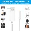 Verilux� 2 in 1 USB Sound Card(20cm),External Sound Card Jack Audio Adapter with 3.5mm Aux Stereo Converter Compatible with Headset,PC, Laptop,Linux,Desktops,PS4 and More Device (Silver)