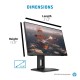 HP X24ih 23.8-inch FHD Gaming Monitor with 350 nits IPS Panel, 144 Hz, Adaptive Sync, 1xHDMI, 1xDP, VESA Mount, Height & Tilt Adjust 13L82AA (Black)