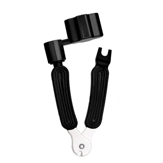 JUAREZ 3-In-1 Guitar String Winder And Cutter, Multifunctional Guitar String Pin Puller, Guitar Repairing and Adjustment Tool, Black (JRSW200BK)