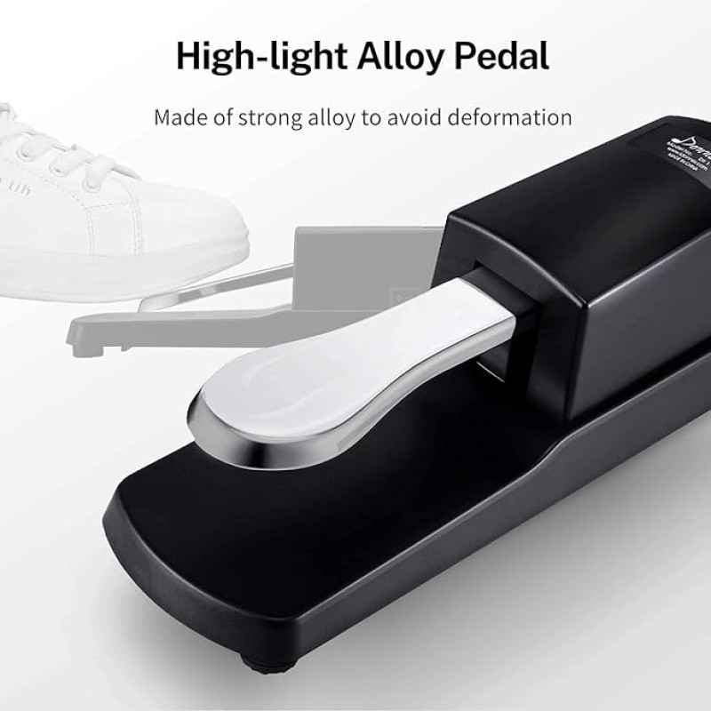 Juarez Piano Sustain Pedal, Keyboard Sustain Pedal for Digital Piano Electronic Keyboard MIDI Synthesizer, Sturdy Durable, with Polarity Switch Juarez Piano Sustain Pedal, Keyboard Sustain Pedal for Digital Piano Electronic Keyboard MIDI Synthesizer, Sturdy Durable, with Polarity Switch