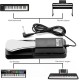 Juarez Piano Sustain Pedal, Keyboard Sustain Pedal for Digital Piano Electronic Keyboard MIDI Synthesizer, Sturdy Durable, with Polarity Switch