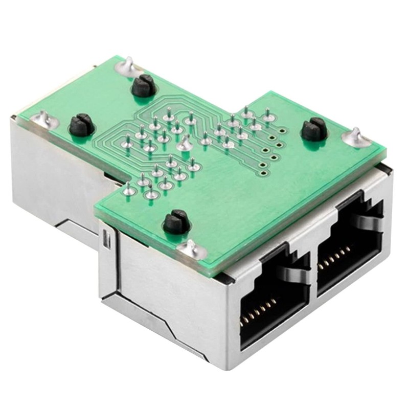 BigPlayer RJ45 Splitter T Adapter 3 Female Coupler 1 Port Female to 2 Port Female socket Y adapter interface Ethernet cable 8P8C extender plug LAN network connector for CAT5, CAT5E, CAT6, CAT7 - Black (MST-1496) BigPlayer RJ45 Splitter T Adapter 3 Female Coupler 1 Port Female to 2 Port Female socket Y adapter interface Ethernet cable 8P8C extender plug LAN network connector for CAT5, CAT5E, CAT6, CAT7 - Black (MST-1496)