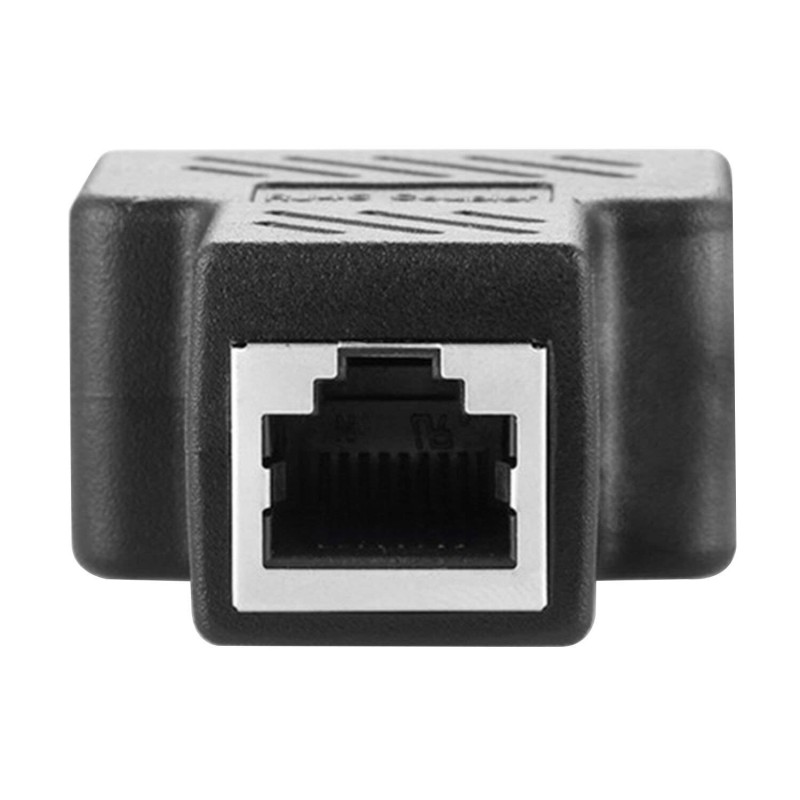 BigPlayer RJ45 Splitter T Adapter 3 Female Coupler 1 Port Female to 2 Port Female socket Y adapter interface Ethernet cable 8P8C extender plug LAN network connector for CAT5, CAT5E, CAT6, CAT7 - Black (MST-1496) BigPlayer RJ45 Splitter T Adapter 3 Female Coupler 1 Port Female to 2 Port Female socket Y adapter interface Ethernet cable 8P8C extender plug LAN network connector for CAT5, CAT5E, CAT6, CAT7 - Black (MST-1496)