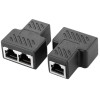 BigPlayer RJ45 Splitter T Adapter 3 Female Coupler 1 Port Female to 2 Port Female socket Y adapter interface Ethernet cable 8P8C extender plug LAN network connector for CAT5, CAT5E, CAT6, CAT7 - Black (MST-1496) BigPlayer RJ45 Splitter T Adapter 3 Female Coupler 1 Port Female to 2 Port Female socket Y adapter interface Ethernet cable 8P8C extender plug LAN network connector for CAT5, CAT5E, CAT6, CAT7 - Black (MST-1496)