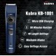 Kubra KB-1001 USB Fast charging, 90 min runtime, Adjustable 38 Length Setting, Ultra Sleek Beard Trimmer for Men (Blue)