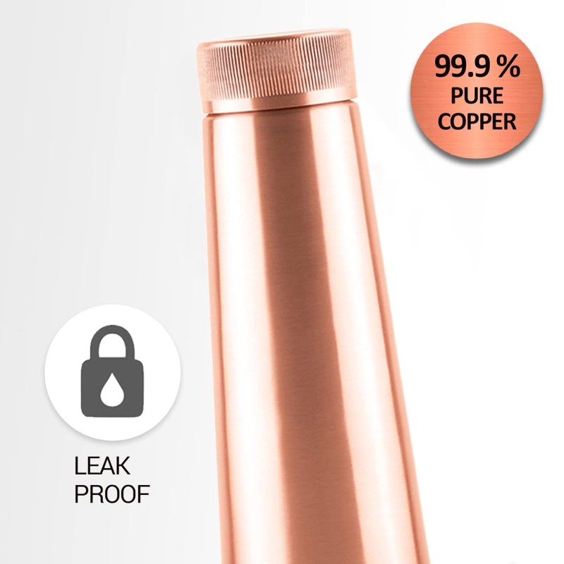 MILTON Copper Delight 1000 Bottle, 915 ml, Lacquer Coating, Curved bottle,100% Pure Copper, BPA Free, Leak Proof, Office Bottle, Boosts Immunity, Supports Digestive & Liver Health, Ayurveda Inspired MILTON Copper Delight 1000 Bottle, 915 ml, Lacquer Coating, Curved bottle,100% Pure Copper, BPA Free, Leak Proof, Office Bottle, Boosts Immunity, Supports Digestive & Liver Health, Ayurveda Inspired