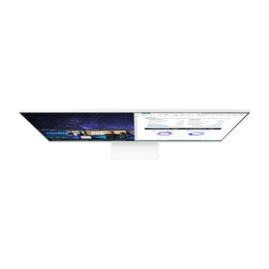 Samsung - Ls32Am501Nwxxl, 32 Inch (80 Cm) 1920 X 1080 Pixels, Led Smart Monitor with Netflix, YouTube, Prime Video and Apple Tv Streaming (White)