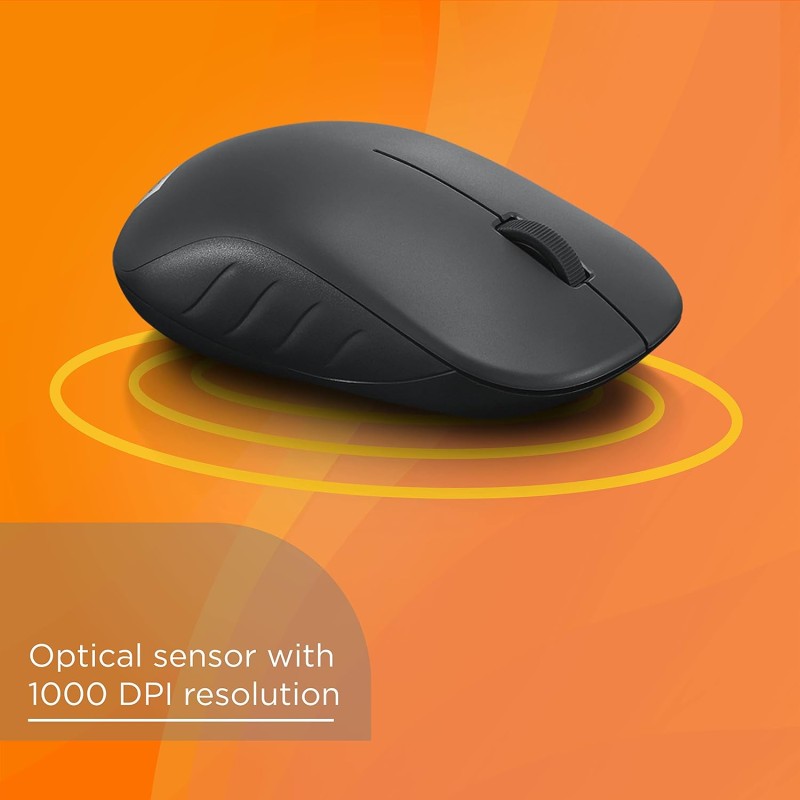 Lenovo 130 Wireless Compact Mouse, 1K DPI Optical sensor, 2.4GHz Wireless NanoUSB, 10m range, 3button(left,right,scroll) upto 3M left/right clicks, 10 month battery, Ambidextrous, Ergonomic GY51C12380 Lenovo 130 Wireless Compact Mouse, 1K DPI Optical sensor, 2.4GHz Wireless NanoUSB, 10m range, 3button(left,right,scroll) upto 3M left/right clicks, 10 month battery, Ambidextrous, Ergonomic GY51C12380