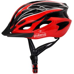 PROBEROS® Bicycle Helmet with Adjustable Lightweight Mountain Helmet for Cycling for Men and Women, Cycling Helmet(Red)