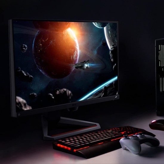 BenQ MOBIUZ EX2510S 24.5" IPS Full HD HDR Gaming Monitor 165Hz| 1ms MPRT| FreeSync Premium| Height Adjust| 99% sRGB| Bezel-Less| Black Equalizer| treVolo Speakers (2.5W x 2)| HDMI| DP (Dark Grey)