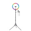 DIGITEK® (DRL-15C RGB) LED RGB Ring Light with Stand for YouTube, Photo-Shoot, Video Shoot, Live Stream, Makeup & More, Compatible with iPhone/Android Phones & Camera