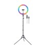 DIGITEK® (DRL-15C RGB) LED RGB Ring Light with Stand for YouTube, Photo-Shoot, Video Shoot, Live Stream, Makeup & More, Compatible with iPhone/Android Phones & Camera