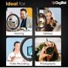 DIGITEK® (DRL-15C RGB) LED RGB Ring Light with Stand for YouTube, Photo-Shoot, Video Shoot, Live Stream, Makeup & More, Compatible with iPhone/Android Phones & Camera