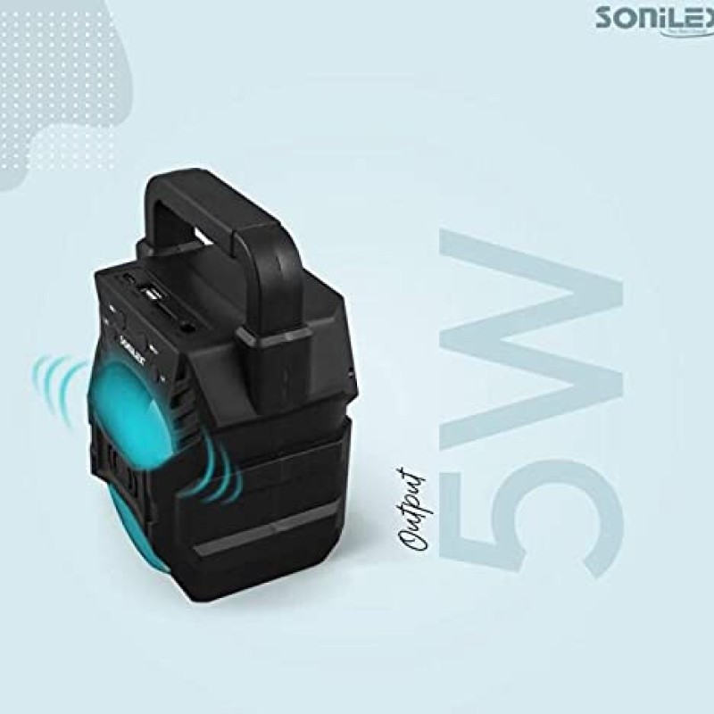 Sonilex BS975FMDL Wireless Bluetooth Speaker 5W with Built-in FM Radio, Aux Input, Portable Speaker with Studio Quality Sound, Party Speaker Powerful Bass, Bluetooth 5.0, Black (SL-BS975FMDL) Sonilex BS975FMDL Wireless Bluetooth Speaker 5W with Built-in FM Radio, Aux Input, Portable Speaker with Studio Quality Sound, Party Speaker Powerful Bass, Bluetooth 5.0, Black (SL-BS975FMDL)