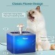 Qpets® Cat Water Fountain with LED Light, 67oz/2.0L, Ultra Quiet Cat Drinking Fountain with Filter, Automatic Pet Water Fountain for Cats and Small Dogs, Blue (Blue Water Fountain)