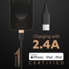 (Refurbished) Duracell USB Lightning Apple Certified (Mfi) Braided Sync & Charge Cable For Iphone, Ipad And Ipod. Fast Charging Lightning Cable, 3.9 Feet (1.2M) - Black (Refurbished) Duracell USB Lightning Apple Certified (Mfi) Braided Sync & Charge Cable For Iphone, Ipad And Ipod. Fast Charging Lightning Cable, 3.9 Feet (1.2M) - Black