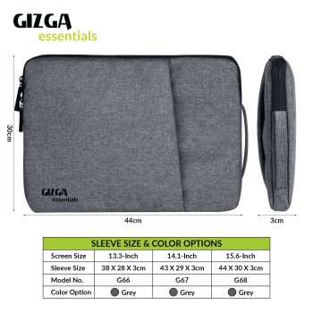 Gizga Essentials laptopss Bag Sleeve Case Cover Pouch for 15.6 Inch laptopsss for Men & Women, Padded laptopss Compartment, Free Accessories Pouch, Premium Zipper Closure, Water Repellent Nylon Fabric, Grey Gizga Essentials laptopss Bag Sleeve Case Cover Pouch for 15.6 Inch laptopsss for Men & Women, Padded laptopss Compartment, Free Accessories Pouch, Premium Zipper Closure, Water Repellent Nylon Fabric, Grey