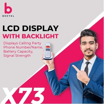 Beetel X73 Cordless 2.4Ghz Cordless Landline Phone with Caller ID Display, 2-Way Speaker Phone with Volume Controls, Auto Answer, Alarm Function, Stylish Design (Blue/White)(X73) Beetel X73 Cordless 2.4Ghz Cordless Landline Phone with Caller ID Display, 2-Way Speaker Phone with Volume Controls, Auto Answer, Alarm Function, Stylish Design (Blue/White)(X73)