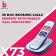 Beetel X73 Cordless 2.4Ghz Cordless Landline Phone with Caller ID Display, 2-Way Speaker Phone with Volume Controls, Auto Answer, Alarm Function, Stylish Design (Blue/White)(X73)