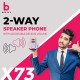 Beetel X73N Cordless 2.4Ghz Cordless Landline Phone with Caller ID Display, 2-Way Speaker Phone with Volume Controls, Auto Answer, Alarm Function, Stylish Design (Red/White)(X73N)