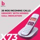 Beetel X73N Cordless 2.4Ghz Cordless Landline Phone with Caller ID Display, 2-Way Speaker Phone with Volume Controls, Auto Answer, Alarm Function, Stylish Design (Red/White)(X73N)