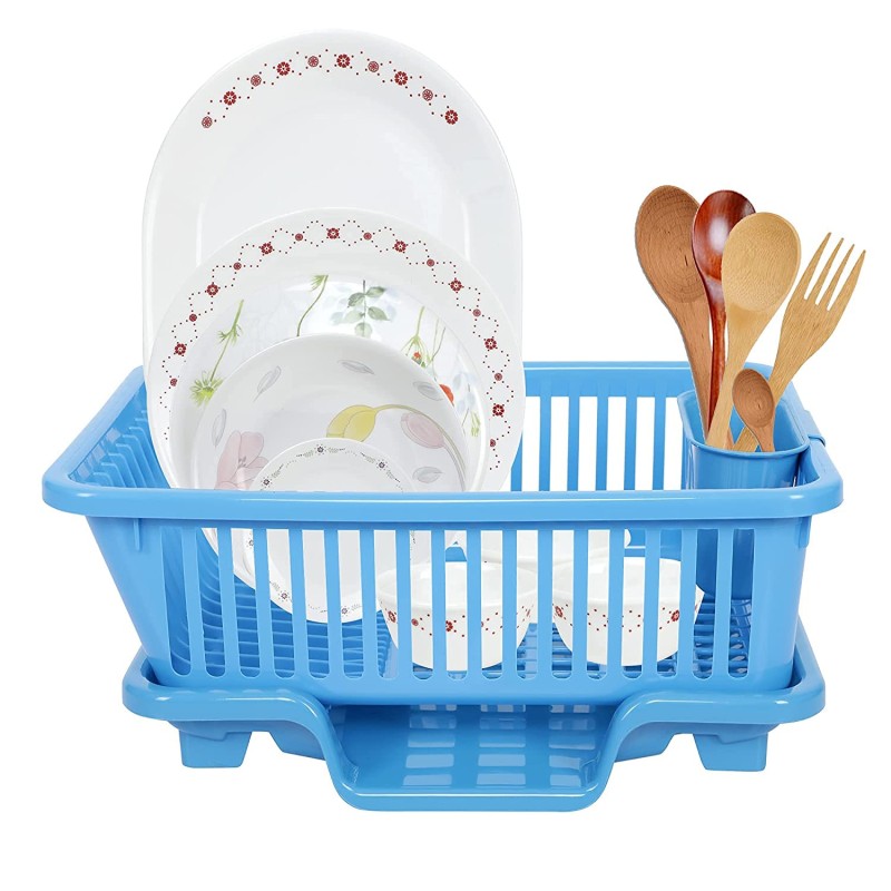 SIMPARTE Plastic Drainer Dish Rack for Kitchen Utensils Organizer, Drying Tray, Dish Drainer Basket SIMPARTE Plastic Drainer Dish Rack for Kitchen Utensils Organizer, Drying Tray, Dish Drainer Basket