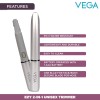 Vega EZY 2-in-1 Unisex Face/Body & Nose Trimmer, IPX 5 Water Resistant, Lightweight & Durable, Battery Operated Trimmer, for Men & Women, Body Trimmer Vega EZY 2-in-1 Unisex Face/Body & Nose Trimmer, IPX 5 Water Resistant, Lightweight & Durable, Battery Operated Trimmer, for Men & Women, Body Trimmer