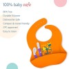 LuvLap Silicone Baby Bib for Feeding & Weaning Babies & Toddlers, Waterproof, Washable & Reusable, Non Messy Easy Cleaning, No Bad Odour, Adjustable Neckline with Buttons