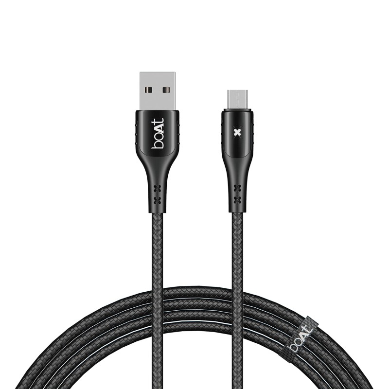 boAt Micro USB 600 Smart Auto Disconnecting Cable with LED Indicator, Stress Resistant, 3A Fast Charging & 480mbps Data Transmission, 10000+ Bends Lifespan & Extended 1.5m Length(Mercurial Black) boAt Micro USB 600 Smart Auto Disconnecting Cable with LED Indicator, Stress Resistant, 3A Fast Charging & 480mbps Data Transmission, 10000+ Bends Lifespan & Extended 1.5m Length(Mercurial Black)
