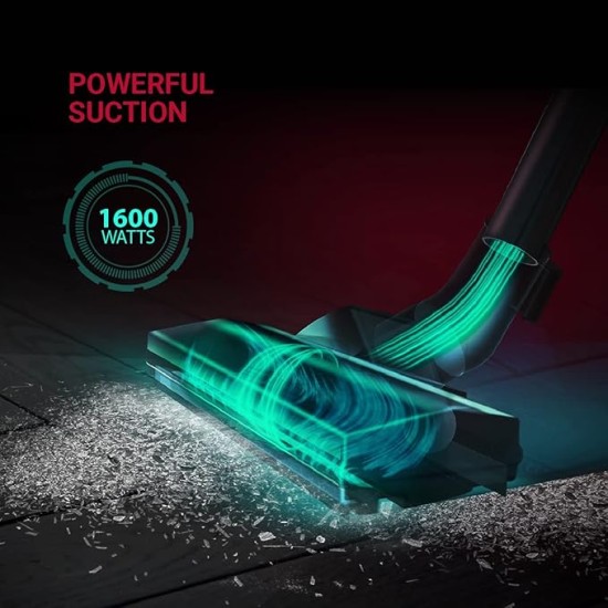 Eureka Forbes SuperVac 1600 Watts Powerful Suction,bagless Vacuum Cleaner with cyclonic Technology,7 Accessories,1 Year Warranty,Compact,Lightweight & Easy to use (Red) 1 Liter HEPA Filter 1 Piece Eureka Forbes SuperVac 1600 Watts Powerful Suction,bagless Vacuum Cleaner with cyclonic Technology,7 Accessories,1 Year Warranty,Compact,Lightweight & Easy to use (Red) 1 Liter HEPA Filter 1 Piece