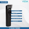 Vega Men X3 Beard Trimmer For Men With Quick Charge, 90 Mins Run-time, Waterproof, For Cord & Cordless Use And 40 Length Settings, (VHTH-24) Black Vega Men X3 Beard Trimmer For Men With Quick Charge, 90 Mins Run-time, Waterproof, For Cord & Cordless Use And 40 Length Settings, (VHTH-24) Black