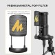 MAONO AU-PM461TS Condenser USB Mic for PC, YouTube Recording, Gaming, Podcasting. All-in-one Microphone Kit with Mic Gain, Metal Pop Filter, and Shock Mount, Black