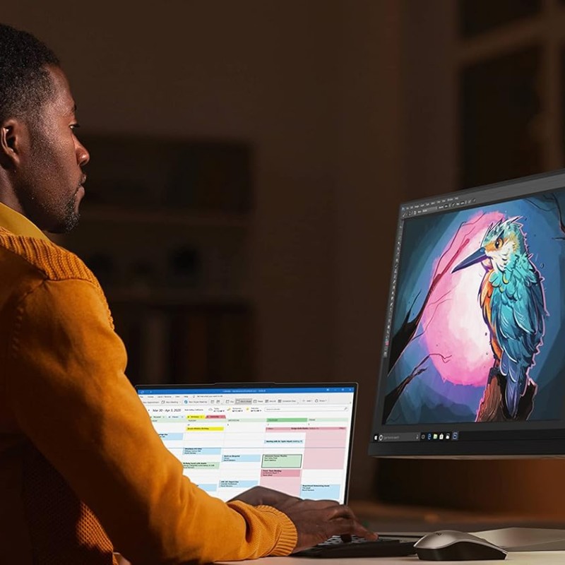 Lenovo Q-Series - Q27Q-1L, 27 Inch (68.6 Cm) 2560 X 1440 Pixels 2K Qhd IPS Led Monitor | 2X3W Speakers, 99% Srgb, 75Hz, AMD Freesync, Hdmi, Natural Low Blue Light, Artery (Iron Grey) Lenovo Q-Series - Q27Q-1L, 27 Inch (68.6 Cm) 2560 X 1440 Pixels 2K Qhd IPS Led Monitor | 2X3W Speakers, 99% Srgb, 75Hz, AMD Freesync, Hdmi, Natural Low Blue Light, Artery (Iron Grey)