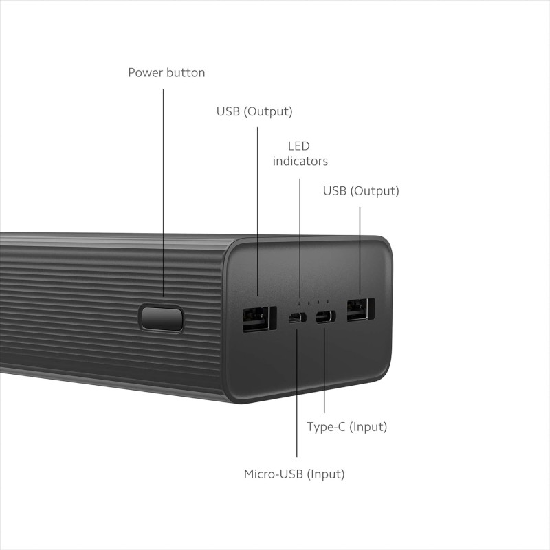 (Refurbished) Mi Power Bank Boost Pro 30000mAh with 18W Fast Charging|Power Delivery 3.0|24W Fast Recharging|Triple Output Port|Dual Input with Type C|16 Layer Protection (Black) (Refurbished) Mi Power Bank Boost Pro 30000mAh with 18W Fast Charging|Power Delivery 3.0|24W Fast Recharging|Triple Output Port|Dual Input with Type C|16 Layer Protection (Black)