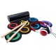 Powerpak G3001L-R Electronic Drum Kit | Built-In Li-Battery 2000mAh & Roll Up Drum Pad | Portable Rechargeable with Built-In Dual Speaker | 2x Pedals/2x Sticks/1x Headphone (Rainbow)