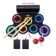 Powerpak G3001L-R Electronic Drum Kit | Built-In Li-Battery 2000mAh & Roll Up Drum Pad | Portable Rechargeable with Built-In Dual Speaker | 2x Pedals/2x Sticks/1x Headphone (Rainbow)