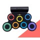 Powerpak G3001L-R Electronic Drum Kit | Built-In Li-Battery 2000mAh & Roll Up Drum Pad | Portable Rechargeable with Built-In Dual Speaker | 2x Pedals/2x Sticks/1x Headphone (Rainbow)
