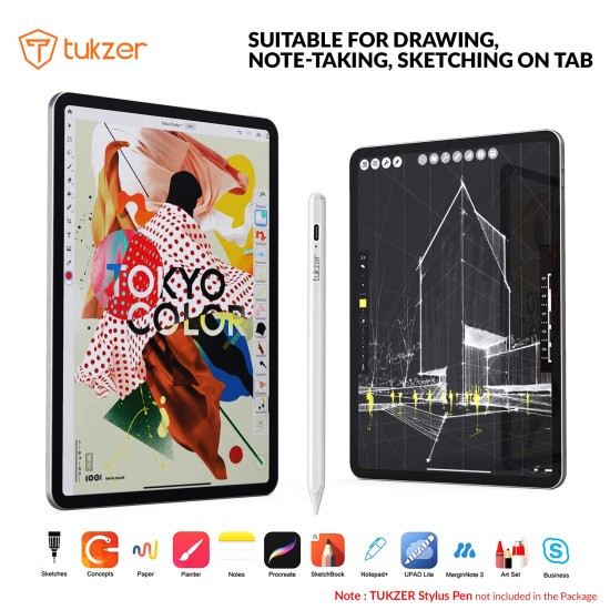 Tukzer 5-Replacement Tip Compatible with Tukzer Stylus Pen for iPad Palm Rejection, 2nd Gen Compatible for (2018-2021) iPad 6/7/8/9 Gen; iPad Pro(11/12.9") iPad Mini (5,2021) iPad Air 3rd Gen(TZ-TIP1)