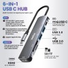 Verilux� USB C Hub 6 in 1 with 87W Power Delivery & USB C Data Transfer Multiport Adapter with 4K@30Hz HDMI SD/TF Card Reader 3.0 USB Hub Type C Hub for MacBook iPhone with Storage Bag 24CM Long Cable
