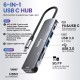 Verilux® USB C Hub 6 in 1 with 87W Power Delivery & USB C Data Transfer Multiport Adapter with 4K@30Hz HDMI SD/TF Card Reader 3.0 USB Hub Type C Hub for MacBook iPhone with Storage Bag 24CM Long Cable