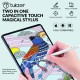 Tukzer 2-in-1 Capacitive Stylus Pen V2.0, Precise Stylus -Fine Point Disc Tip & Micro-Knit Hybrid Fiber Tip, Light Aluminum Body, Rubber Grip, for Touch Screen Devices, Smartphones, Tablets (White)