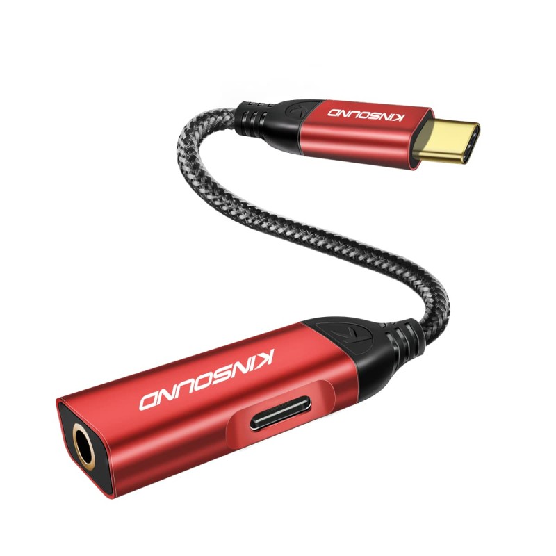 Kinsound USB Type C to 3.5 mm Jack Audio Adapter, 24bit Hi-Res Sound Quality Type C to 3.5mm Jack Audio Connector Compatible with Samsung Galaxy S22/S21/S20 Plus, Pixel 6/5/4/3/2, iPad, Huawei Kinsound USB Type C to 3.5 mm Jack Audio Adapter, 24bit Hi-Res Sound Quality Type C to 3.5mm Jack Audio Connector Compatible with Samsung Galaxy S22/S21/S20 Plus, Pixel 6/5/4/3/2, iPad, Huawei
