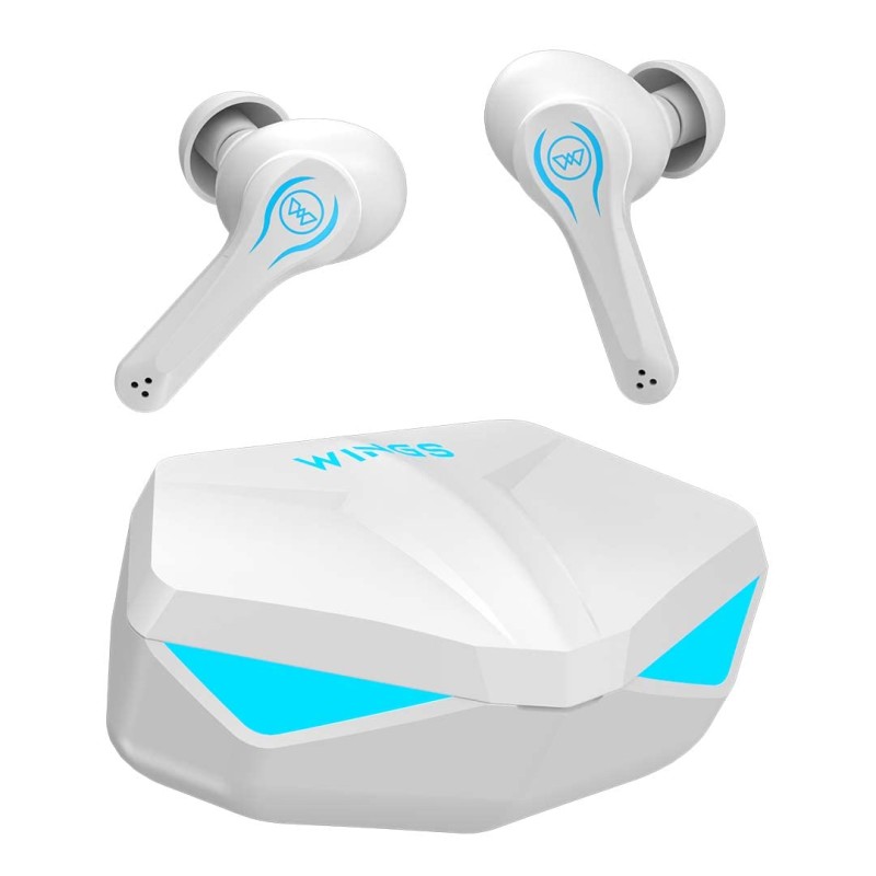 (Refurbished) Wings Phantom Earphones Wireless Earbuds with 50ms Low Latency 40Hrs Playtime,LED Battery Indicator, MEMS Mic Bluetooth 5.3, IPX5 Resistant, for Best Calling TWS in Ear Headphones (White) (Refurbished) Wings Phantom Earphones Wireless Earbuds with 50ms Low Latency 40Hrs Playtime,LED Battery Indicator, MEMS Mic Bluetooth 5.3, IPX5 Resistant, for Best Calling TWS in Ear Headphones (White)